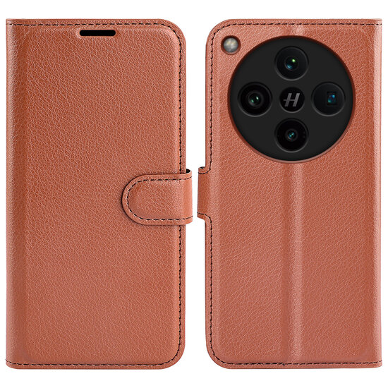 Oppo Find X8 Pro Hoesje - MobyDefend Kunstleren Wallet Book Case (Sluiting Voorkant) - Bruin