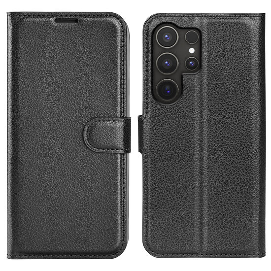 Samsung Galaxy S25 Ultra Hoesje - MobyDefend Kunstleren Wallet Book Case (Sluiting Voorkant) - Zwart