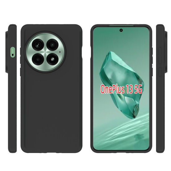 OnePlus 13 Hoesje - MobyDefend TPU Backcover - Mat Zwart
