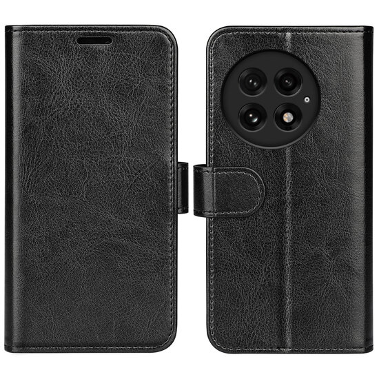 OnePlus 13 Hoesje - MobyDefend Wallet Book Case (Sluiting Achterkant) - Zwart