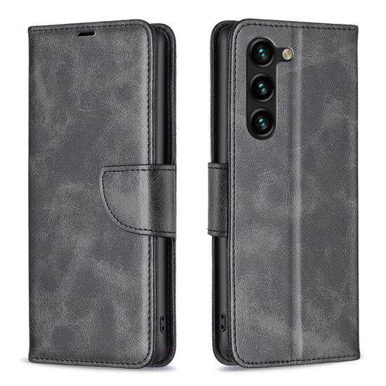 Samsung Galaxy S25 Plus (S25+) Hoesje - MobyDefend Wallet Book Case Met Koord - Zwart