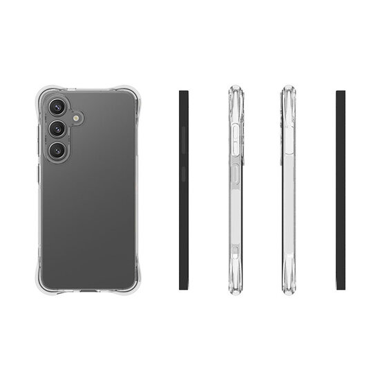 Samsung Galaxy S25 Hoesje - MobyDefend Transparante Shockproof TPU Backcover - Verstevigde Hoeken - Volledig Doorzichtig