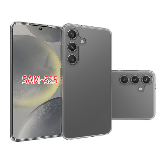 Samsung Galaxy S25 Hoesje - MobyDefend Transparante TPU Backcover - Volledig Doorzichtig