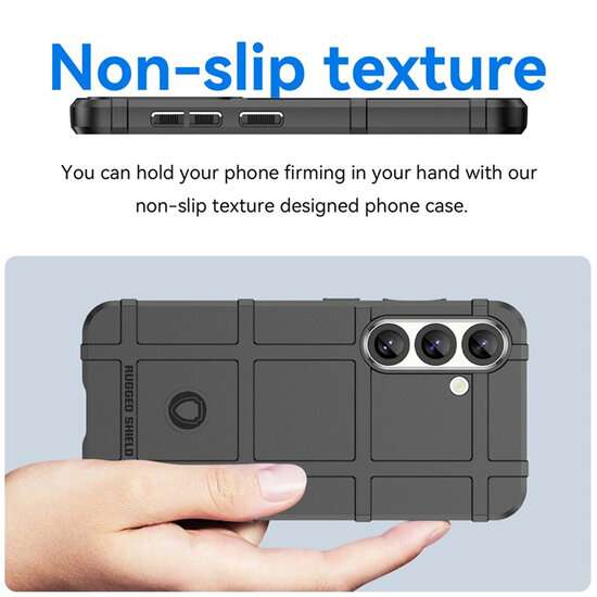 Samsung Galaxy S25 Plus (S25+) Hoesje - Mobydefend Rugged Shield TPU Backcover - Blauw