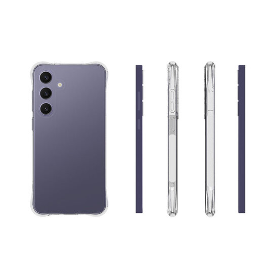 Samsung Galaxy S25 Plus (S25+) Hoesje - MobyDefend Transparante Shockproof TPU Backcover - Verstevigde Hoeken - Volledig Doorzichtig