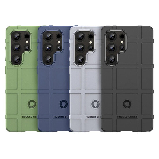 Samsung Galaxy S25 Ultra Hoesje - Mobydefend Rugged Shield TPU Backcover - Groen