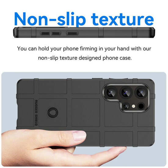 Samsung Galaxy S25 Ultra Hoesje - Mobydefend Rugged Shield TPU Backcover - Groen