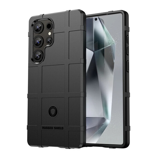 Samsung Galaxy S25 Ultra Hoesje - Mobydefend Rugged Shield TPU Backcover - Zwart