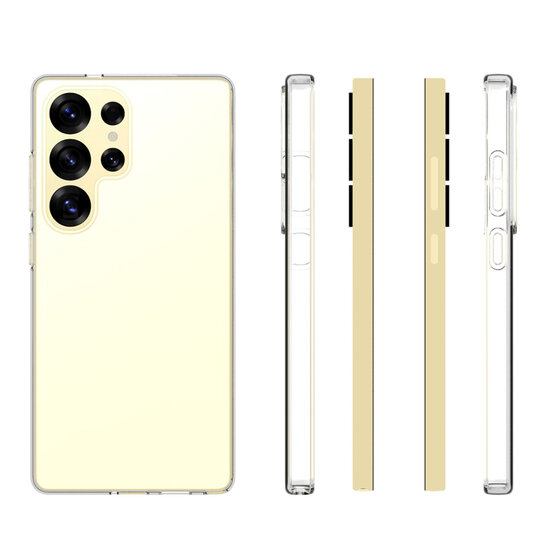 Samsung Galaxy S25 Ultra Hoesje - MobyDefend Transparante TPU Backcover - Volledig Doorzichtig