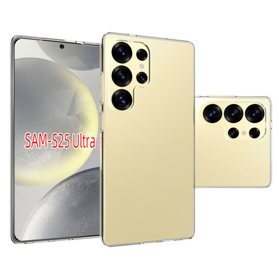 Samsung Galaxy S25 Ultra Hoesje - MobyDefend Transparante TPU Backcover - Volledig Doorzichtig