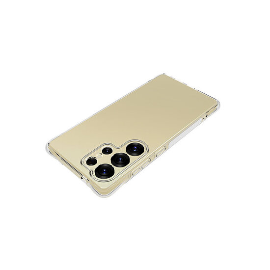 Samsung Galaxy S25 Ultra Hoesje - MobyDefend Transparante Shockproof TPU Backcover - Verstevigde Hoeken - Volledig Doorzichtig