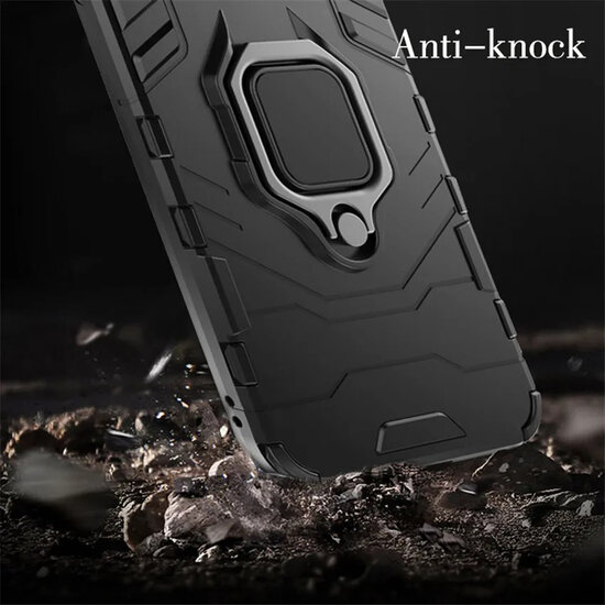 Samsung Galaxy S25 Ultra Hoesje - MobyDefend Dubbelgelaagde Pantsercase Met Standaard - Rood