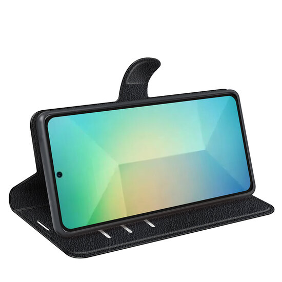 Samsung Galaxy S25 Hoesje - MobyDefend Kunstleren Wallet Book Case (Sluiting Voorkant) - Zwart