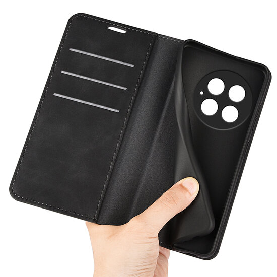 OnePlus 13 Hoesje - MobyDefend Luxe Wallet Bookcase (Magnetische Sluiting) - Zwart