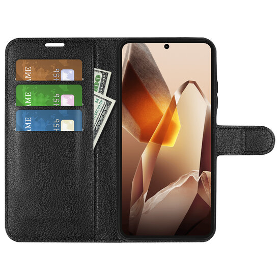 OnePlus 13 Hoesje - MobyDefend Kunstleren Wallet Book Case (Sluiting Voorkant) - Zwart