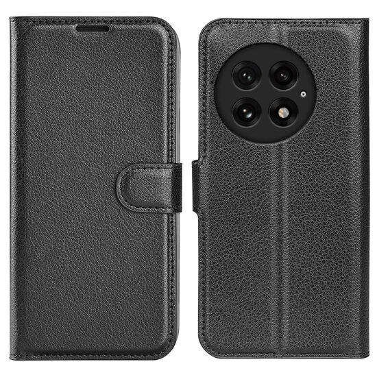 OnePlus 13 Hoesje - MobyDefend Kunstleren Wallet Book Case (Sluiting Voorkant) - Zwart