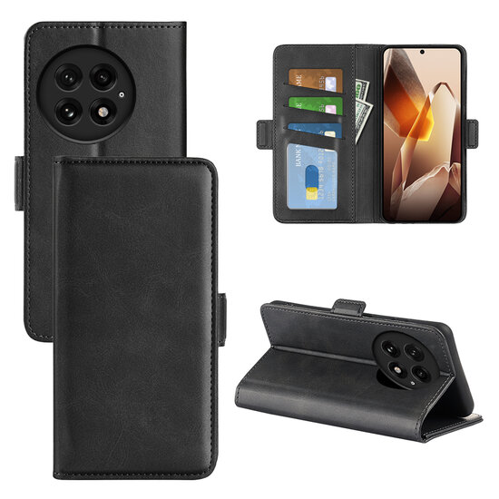 OnePlus 13 Hoesje - MobyDefend Luxe Wallet Book Case (Sluiting Zijkant) - Zwart