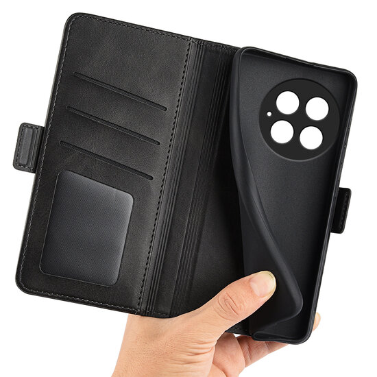 OnePlus 13 Hoesje - MobyDefend Luxe Wallet Book Case (Sluiting Zijkant) - Zwart
