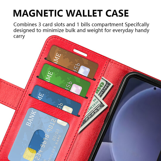 Samsung Galaxy S25 Plus (S25+) Hoesje - MobyDefend Wallet Book Case (Sluiting Achterkant) - Bruin