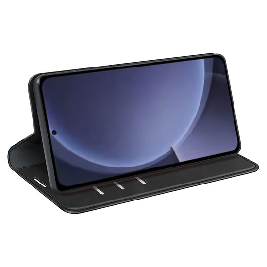 Samsung Galaxy S25 Plus (S25+) Hoesje - MobyDefend Luxe Wallet Bookcase (Magnetische Sluiting) - Zwart