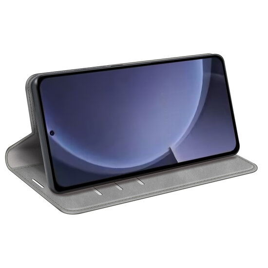 Samsung Galaxy S25 Plus (S25+) Hoesje - MobyDefend Luxe Wallet Bookcase (Magnetische Sluiting) - Grijs
