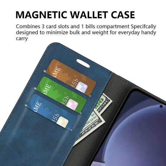 Samsung Galaxy S25 Plus (S25+) Hoesje - MobyDefend Luxe Wallet Bookcase (Magnetische Sluiting) - Rood