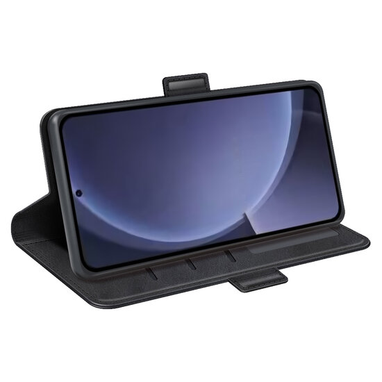Samsung Galaxy S25 Plus (S25+) Hoesje - MobyDefend Luxe Wallet Book Case (Sluiting Zijkant) - Zwart