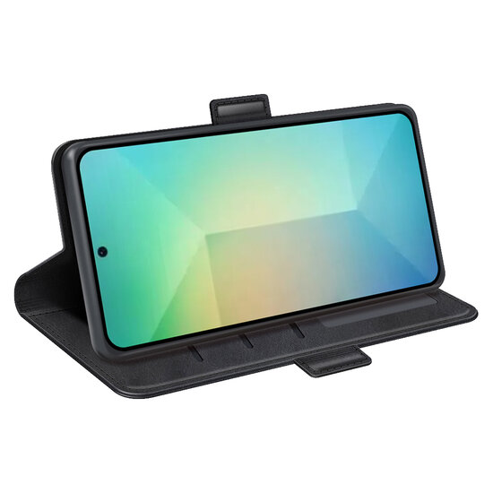 Samsung Galaxy S25 Hoesje - MobyDefend Luxe Wallet Book Case (Sluiting Zijkant) - Zwart