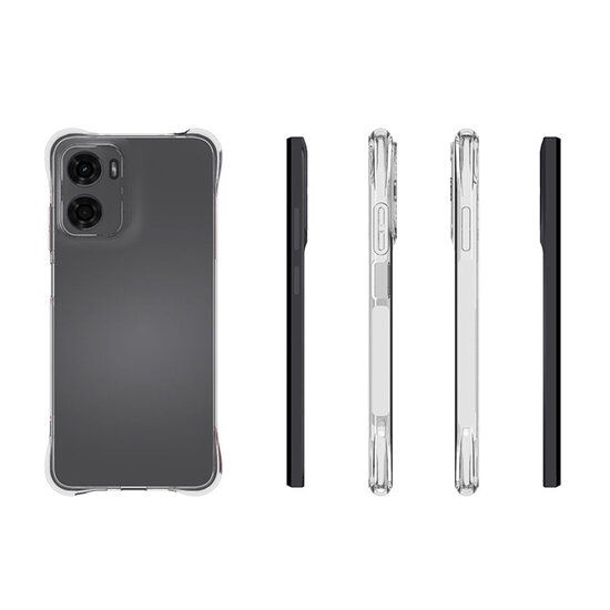 Motorola Moto E15 / G05 Hoesje - MobyDefend Transparante Shockproof TPU Backcover - Verstevigde Hoeken - Volledig Doorzichtig