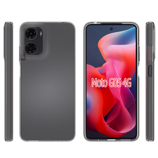 Motorola Moto E15 / G05 Hoesje - MobyDefend Transparante TPU Backcover - Volledig Doorzichtig
