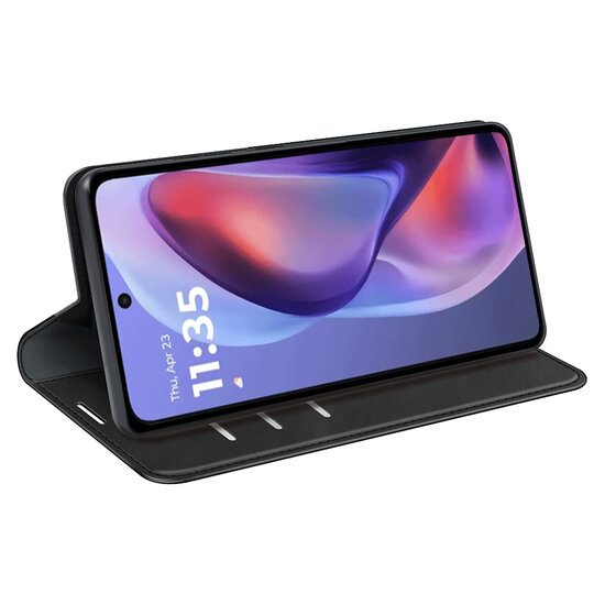 Motorola Moto E15 / G05 Hoesje - MobyDefend Luxe Wallet Bookcase (Magnetische Sluiting) - Zwart