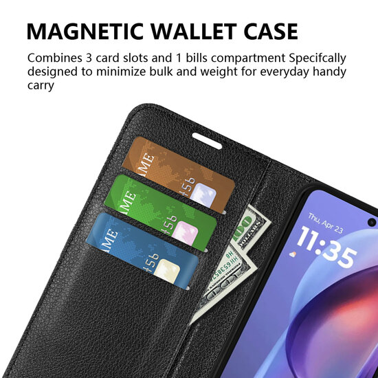 Motorola Moto E15 / G05 Hoesje - MobyDefend Kunstleren Wallet Book Case (Sluiting Voorkant) - Bruin