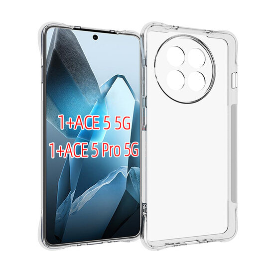 OnePlus 13R Hoesje - MobyDefend Transparante Shockproof TPU Backcover - Verstevigde Hoeken - Volledig Doorzichtig