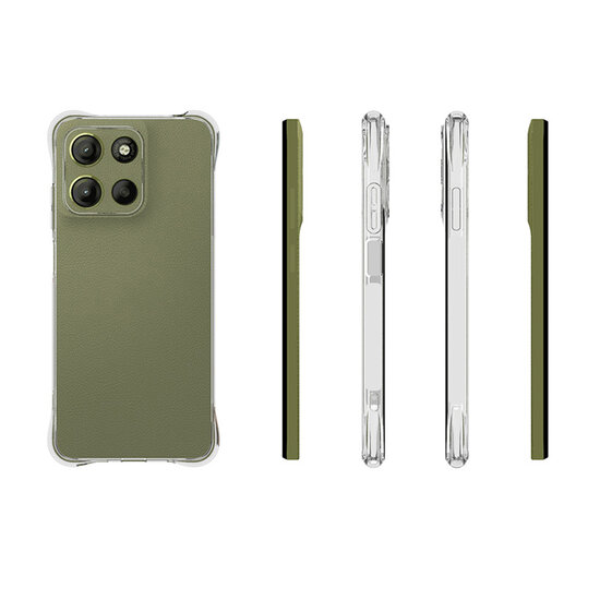 Motorola Moto G15 / G15 Power Hoesje - MobyDefend Transparante Shockproof TPU Backcover - Verstevigde Hoeken - Volledig Doorzichtig