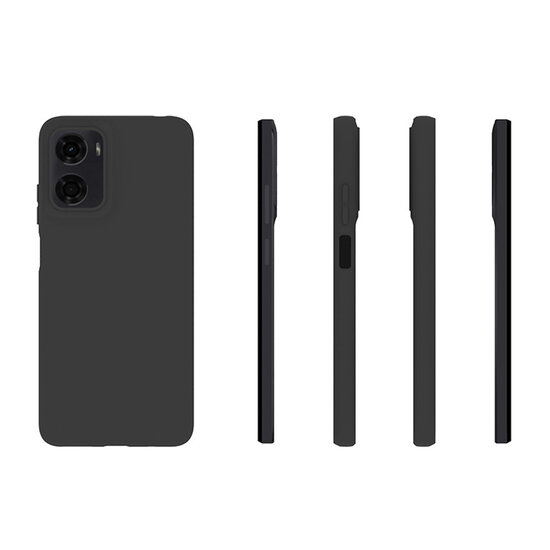 Motorola Moto E15 / G05 Hoesje - MobyDefend TPU Backcover - Mat Zwart
