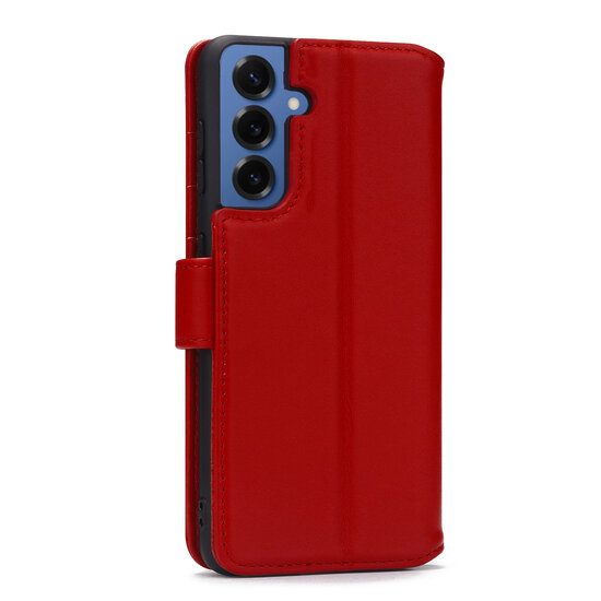 Samsung Galaxy S25 Plus (S25+) Hoesje - Luxe MobyDefend Wallet Bookcase - Rood