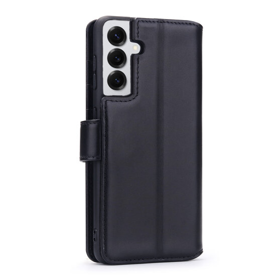 Samsung Galaxy S25 Hoesje - Luxe MobyDefend Wallet Bookcase - Zwart
