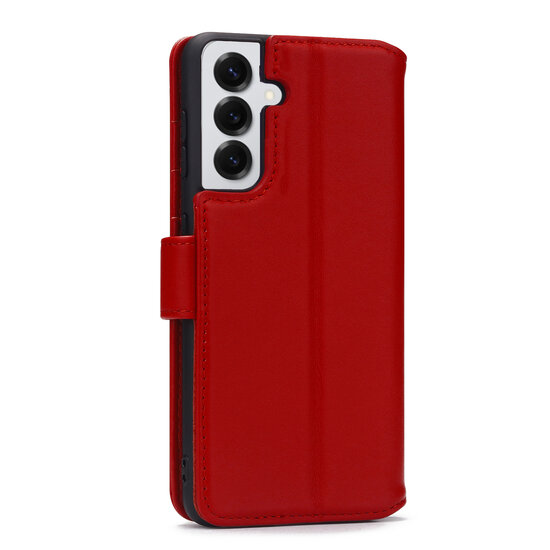 Samsung Galaxy S25 Hoesje - Luxe MobyDefend Wallet Bookcase - Rood