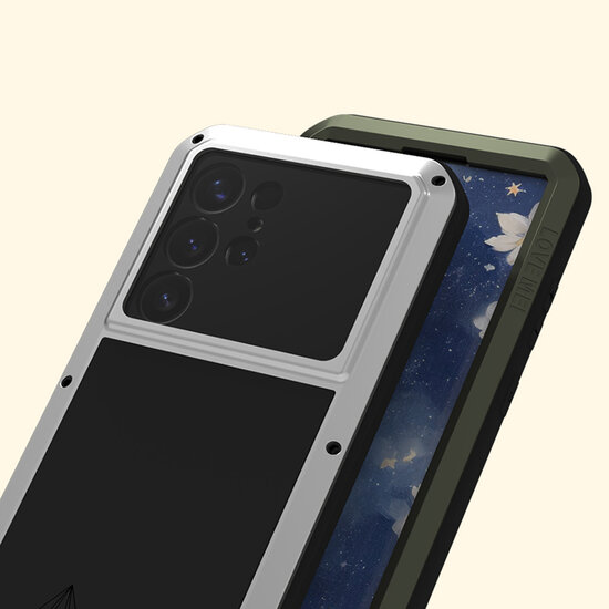 Samsung Galaxy S25 Ultra Hoes - Love Mei Metalen Case - Extreme Protection - Groen
