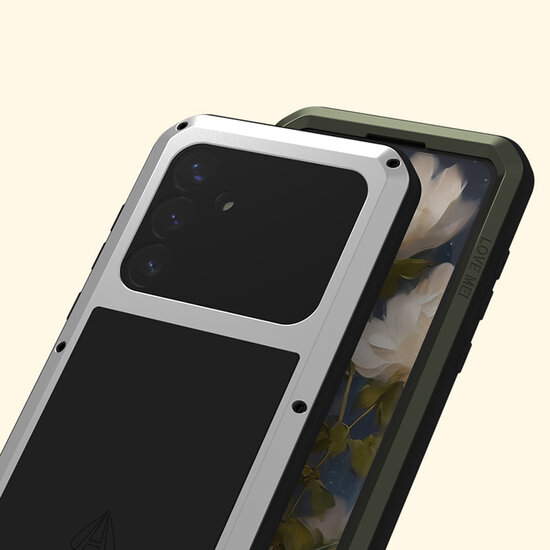 Samsung Galaxy S25 Plus (S25+) Hoes - Love Mei Metalen Case - Extreme Protection - Zwart