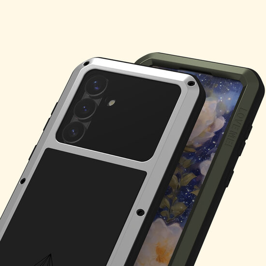 Samsung Galaxy S25 Hoes - Love Mei Metalen Case - Extreme Protection - Zwart