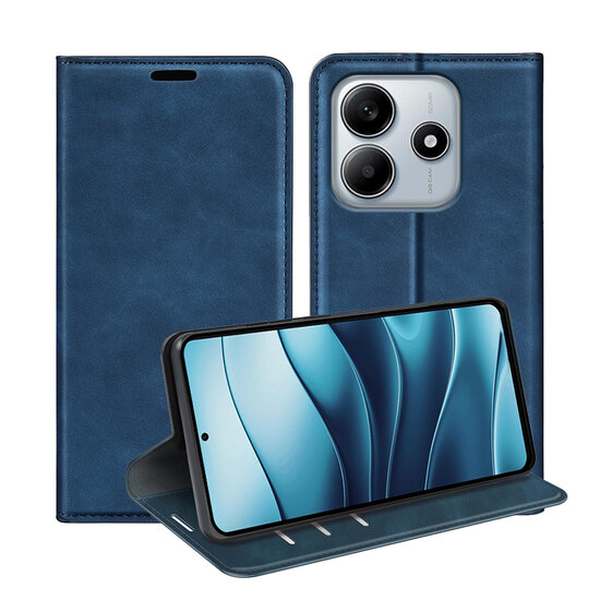 Xiaomi Redmi Note 14 5G Hoesje - MobyDefend Luxe Wallet Bookcase (Magnetische Sluiting) - Blauw