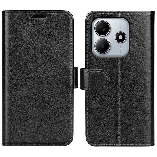 Xiaomi Redmi Note 14 5G Hoesje - MobyDefend Wallet Book Case (Sluiting Achterkant) - Zwart