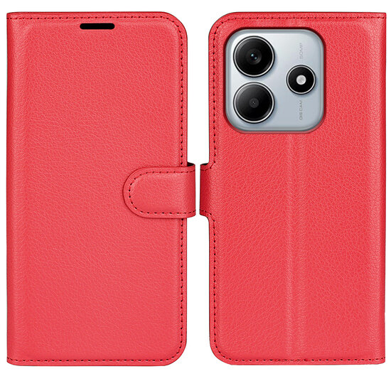 Xiaomi Redmi Note 14 5G Hoesje - MobyDefend Kunstleren Wallet Book Case (Sluiting Voorkant) - Rood