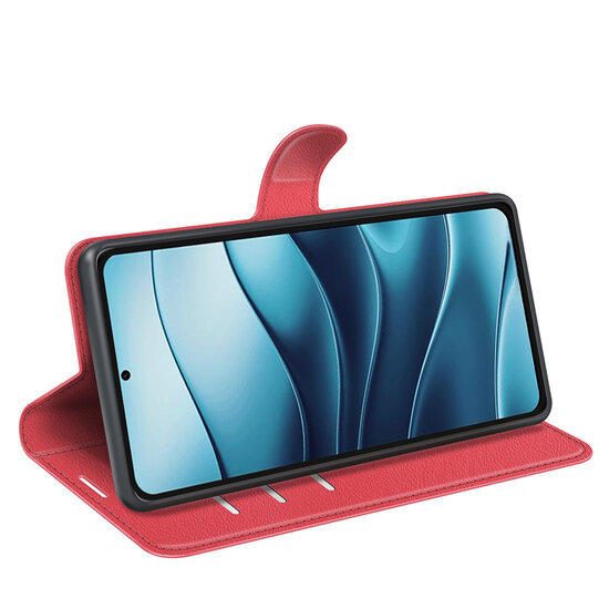 Xiaomi Redmi Note 14 5G Hoesje - MobyDefend Kunstleren Wallet Book Case (Sluiting Voorkant) - Rood