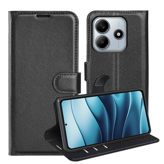 Xiaomi Redmi Note 14 5G Hoesje - MobyDefend Kunstleren Wallet Book Case (Sluiting Voorkant) - Zwart