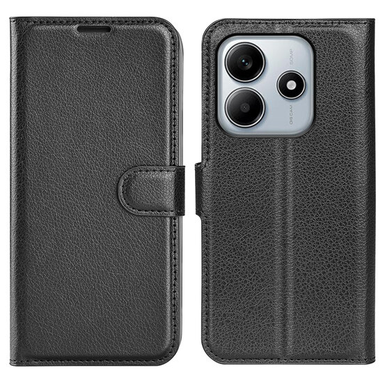 Xiaomi Redmi Note 14 5G Hoesje - MobyDefend Kunstleren Wallet Book Case (Sluiting Voorkant) - Zwart