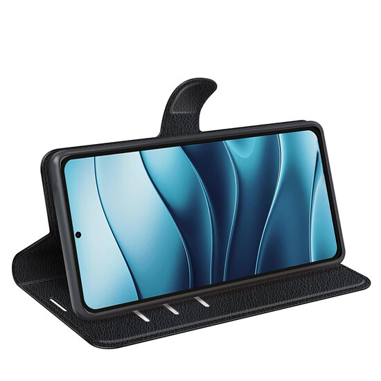 Xiaomi Redmi Note 14 5G Hoesje - MobyDefend Kunstleren Wallet Book Case (Sluiting Voorkant) - Zwart