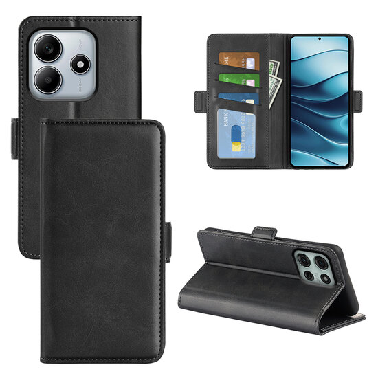 Xiaomi Redmi Note 14 5G Hoesje - MobyDefend Luxe Wallet Book Case (Sluiting Zijkant) - Zwart