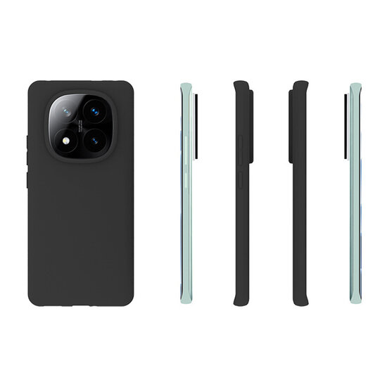 Xiaomi Redmi Note 14 Pro Plus Hoesje - MobyDefend TPU Backcover - Mat Zwart